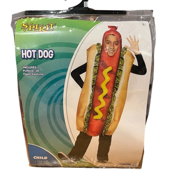 Spirit Hot Dog Costume Kids One Size 3D Foam Halloween 🌭 Worn Once - Picture 1 of 3